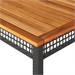 vidaXL Garden Dining Table in Black and Brown