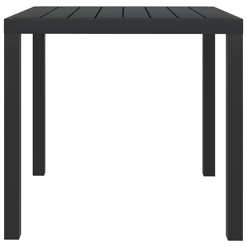 vidaXL Aluminum Garden Dining Table in Black