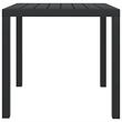 vidaXL Aluminum Garden Dining Table in Black