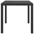 vidaXL Aluminum Garden Dining Table in Black