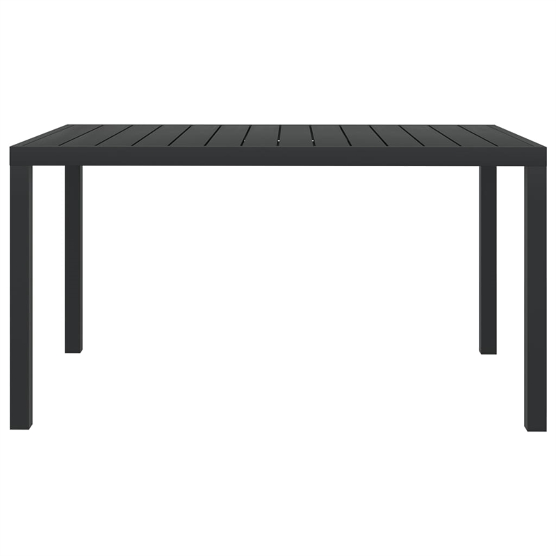 vidaXL Aluminum Garden Dining Table in Black