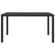 vidaXL Aluminum Garden Dining Table in Black