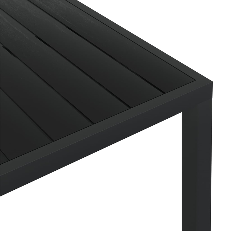 vidaXL Aluminum Garden Dining Table in Black