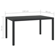 vidaXL Aluminum Garden Dining Table in Black