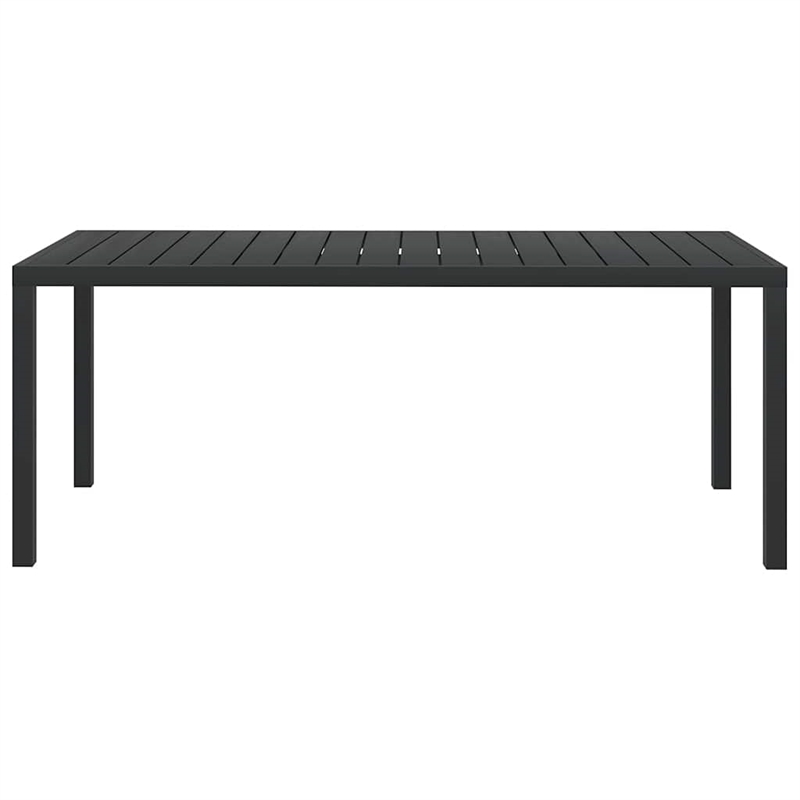 vidaXL Aluminum Garden Dining Table in Black