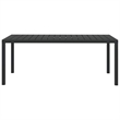 vidaXL Aluminum Garden Dining Table in Black