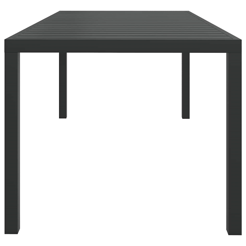 vidaXL Aluminum Garden Dining Table in Black