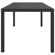 vidaXL Aluminum Garden Dining Table in Black
