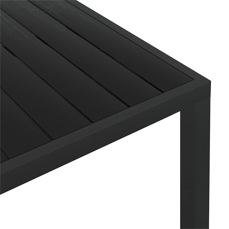 vidaXL Aluminum Garden Dining Table in Black