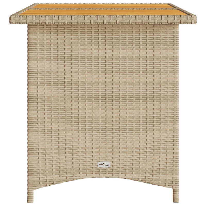 vidaXL Solid Acacia Wood Garden Dining Table in Beige