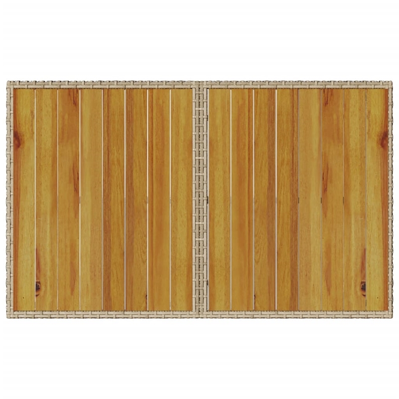 vidaXL Solid Acacia Wood Garden Dining Table in Beige
