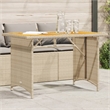 vidaXL Solid Acacia Wood Garden Dining Table in Beige