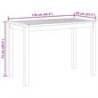vidaXL Solid Acacia Wood Medium Dining Table in Brown