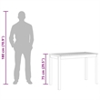 vidaXL Solid Acacia Wood Medium Dining Table in Brown