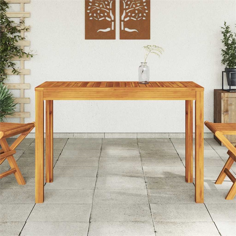 vidaXL Solid Acacia Wood Medium Dining Table in Brown