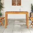 vidaXL Solid Acacia Wood Medium Dining Table in Brown