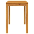 vidaXL Solid Acacia Wood Medium Dining Table in Brown