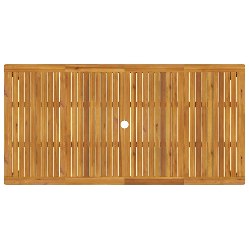 vidaXL Solid Acacia Wood Large Dining Table in Brown