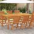 vidaXL Solid Acacia Wood Large Dining Table in Brown