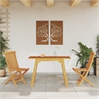 vidaXL Solid Acacia Wood Medium Dining Table in Brown