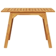 vidaXL Solid Acacia Wood Medium Dining Table in Brown