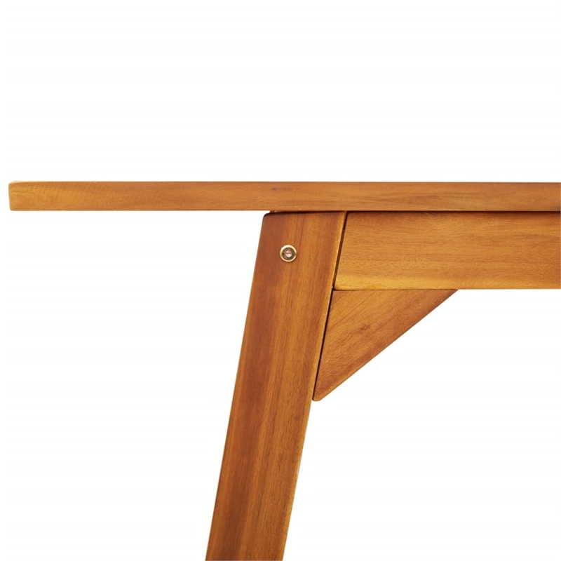 vidaXL Solid Acacia Wood Medium Dining Table in Brown