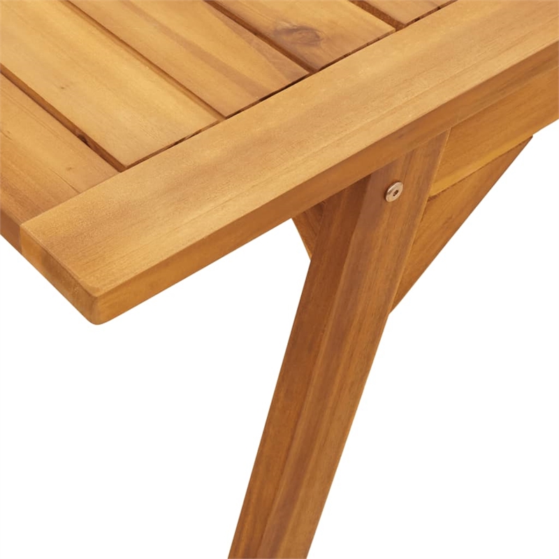 vidaXL Solid Acacia Wood Medium Dining Table in Brown