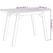 vidaXL Solid Acacia Wood Medium Dining Table in Brown