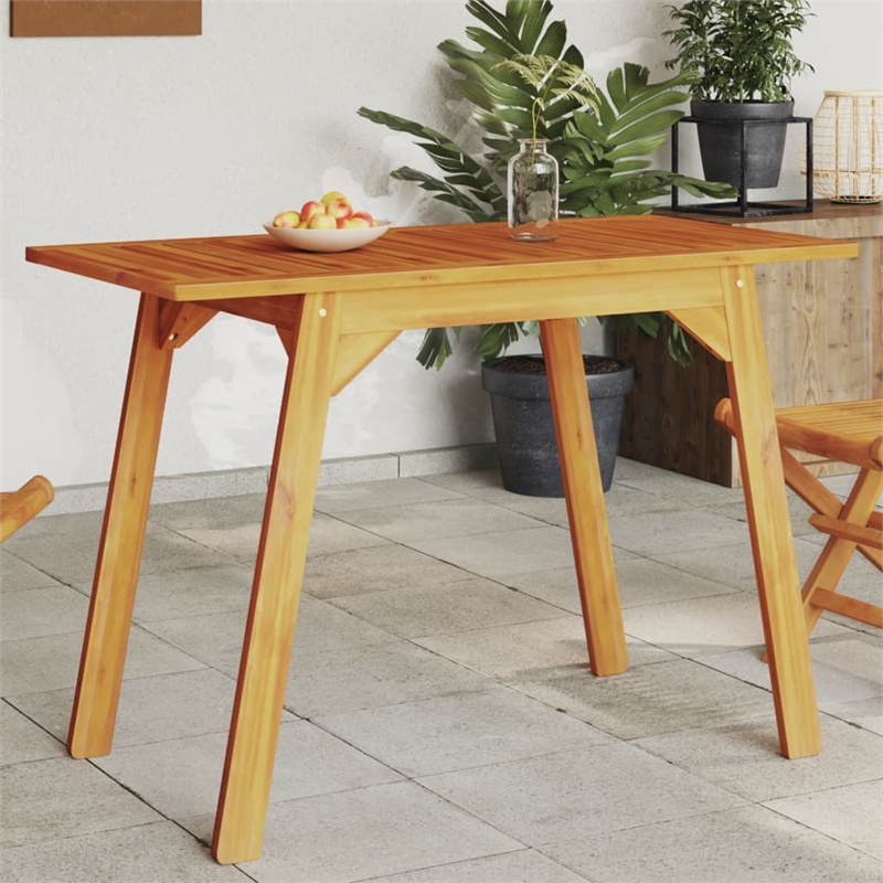 vidaXL Solid Acacia Wood Medium Dining Table in Brown