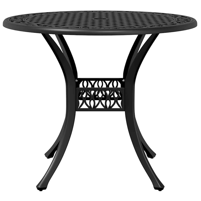 vidaXL Cast Aluminum Medium Garden Dining Table in Black