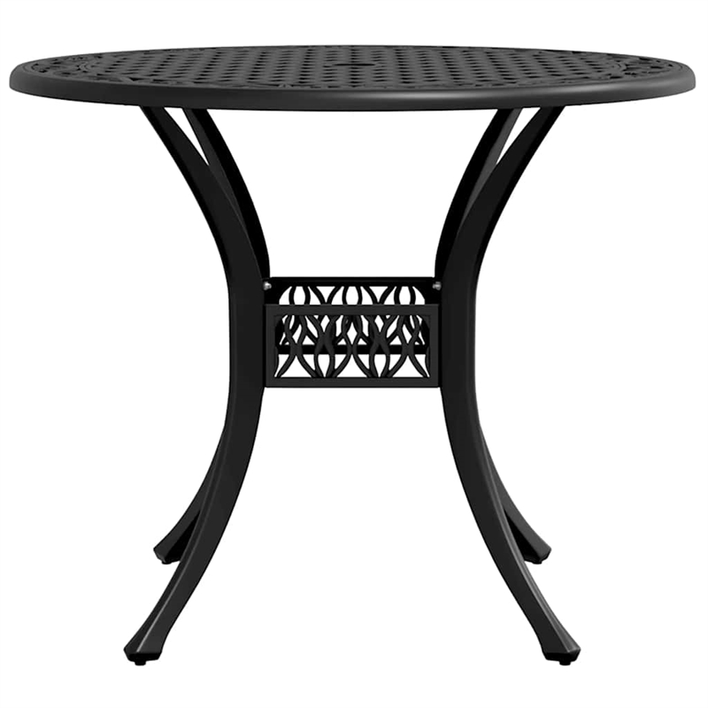 vidaXL Cast Aluminum Medium Garden Dining Table in Black