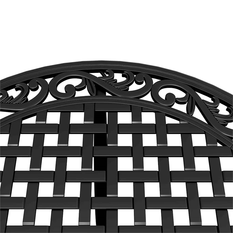 vidaXL Cast Aluminum Medium Garden Dining Table in Black