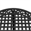 vidaXL Cast Aluminum Medium Garden Dining Table in Black