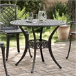 vidaXL Cast Aluminum Medium Garden Dining Table in Black