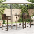 vidaXL Outdoor Bar Table in Black/Brown