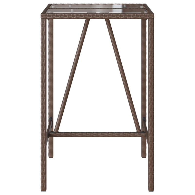 vidaXL Outdoor Bar Table in Black/Brown