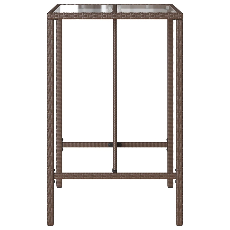 vidaXL Outdoor Bar Table in Black/Brown