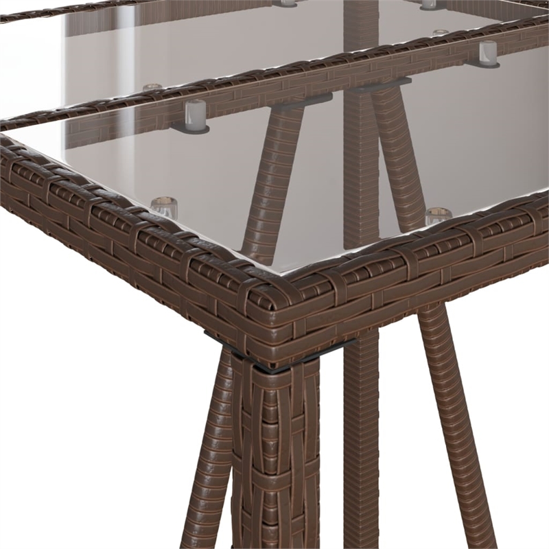 vidaXL Outdoor Bar Table in Black/Brown