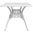 vidaXL Cast Aluminum Garden Dining Table in White