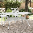 vidaXL Cast Aluminum Garden Dining Table in White