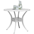vidaXL Cast Aluminum Medium Garden Dining Table in White