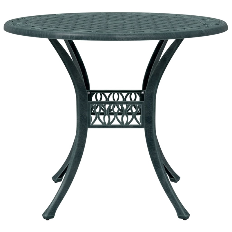 vidaXL Cast Aluminum Medium Garden Dining Table in Green