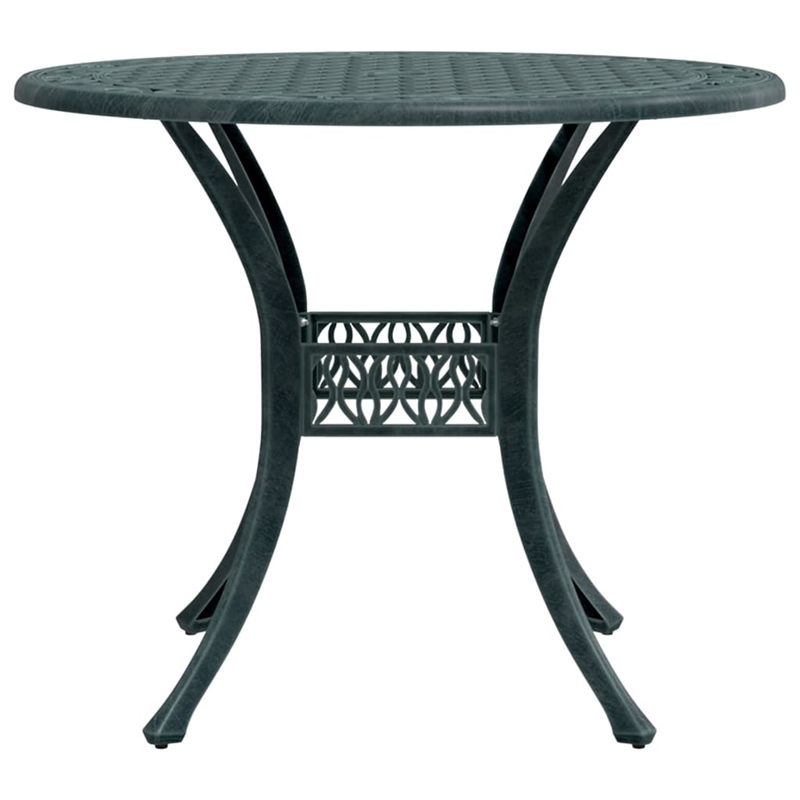 vidaXL Cast Aluminum Medium Garden Dining Table in Green
