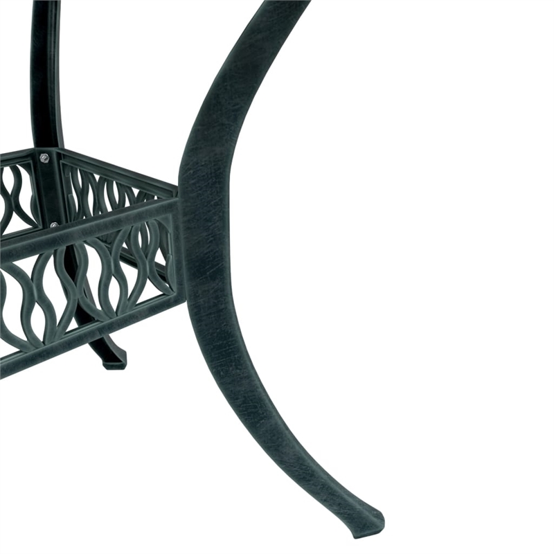 vidaXL Cast Aluminum Medium Garden Dining Table in Green