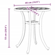 vidaXL Cast Aluminum Garden Table in Black
