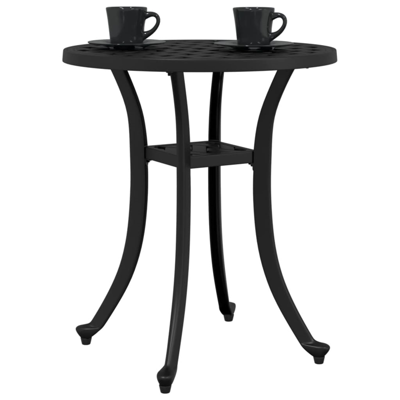 vidaXL Cast Aluminum Garden Table in Black