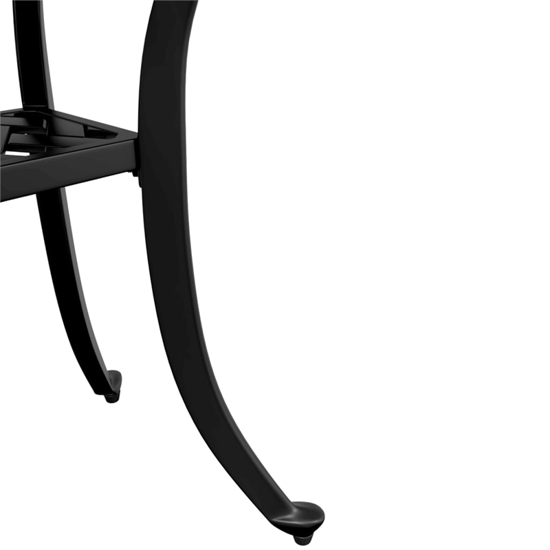 vidaXL Cast Aluminum Garden Table in Black
