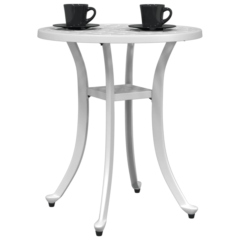 vidaXL Cast Aluminum Garden Table in White