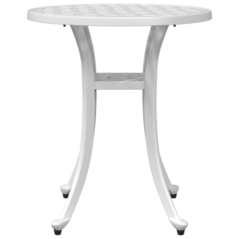 vidaXL Cast Aluminum Garden Table in White