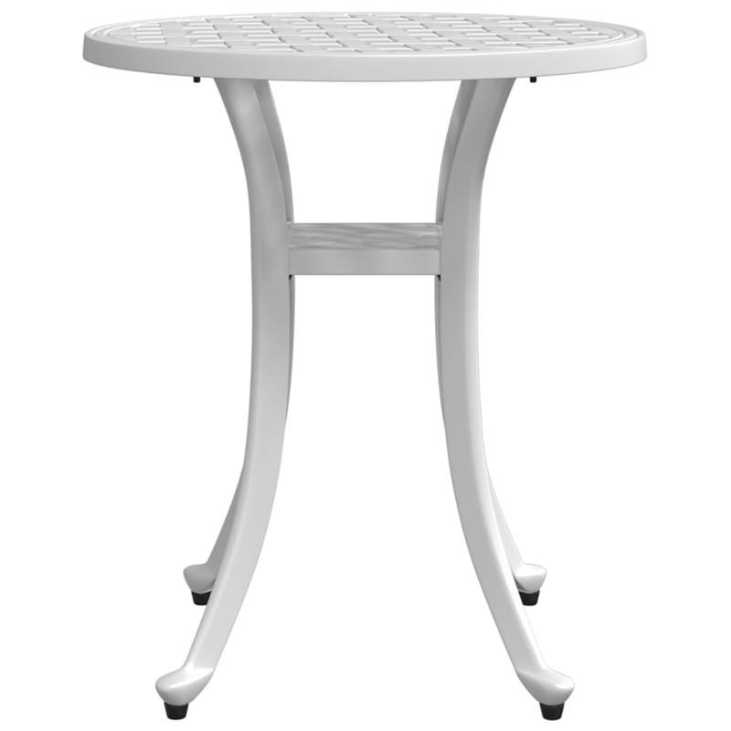 vidaXL Cast Aluminum Garden Table in White